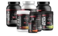 User purchasing supplements and gym website templates from rhinofit.