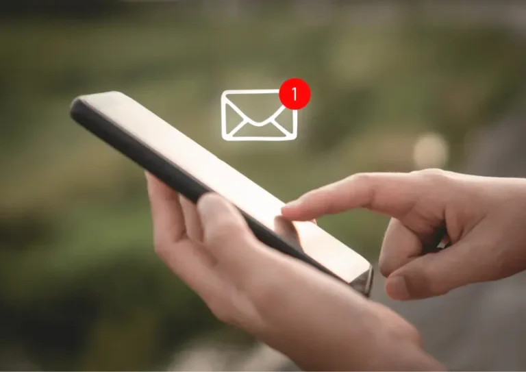 User checking email from Gym software feature called email communication