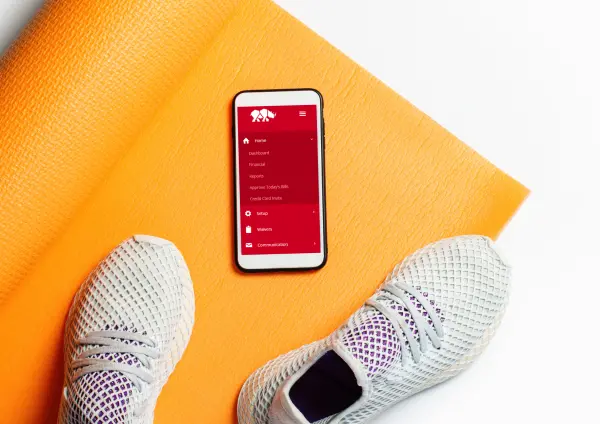 Fitness App by RhinoFit., answers what is Gym Management software