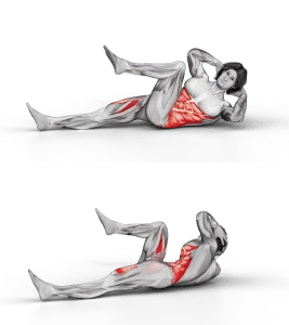 Image of the bicycle crunch core exercise