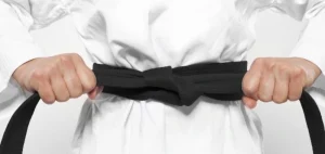 Image of a black BJJ rank representing RhinoFit's Brazilian Jiu Jitsu Belt Ranking System