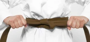 Image of a brown BJJ rank representing RhinoFit's Brazilian Jiu Jitsu Belt Ranking System