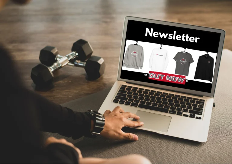 Image of a gym marketing ideas newsletter on a computer