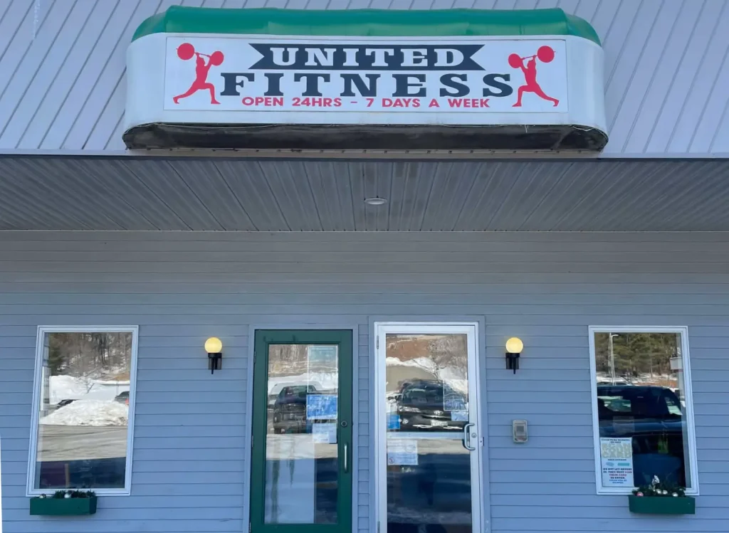 Image of RhinoFit's Client Spotlight highlighting United Fitness a gym in Winthrop, Maine and a gym in Augusta, Maine