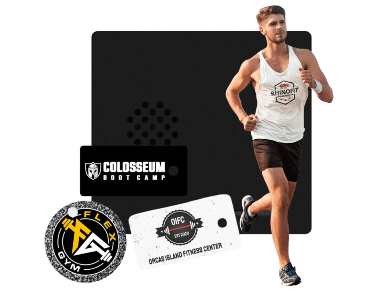 RhinoFit gym management software door access control system key tags and barcodes