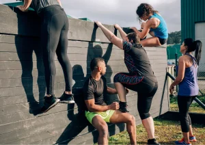 Image of members participating in a summer boot camp