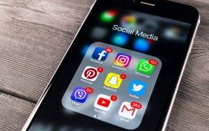Image of phone with notifications from social media platforms