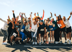 Image of people attending a charity event, which is a gym advertising idea