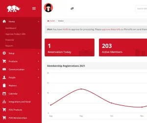 Image of membership management solution software dashboard