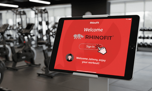 Image of check-in experience from RhinoFit for a martial arts training studio
