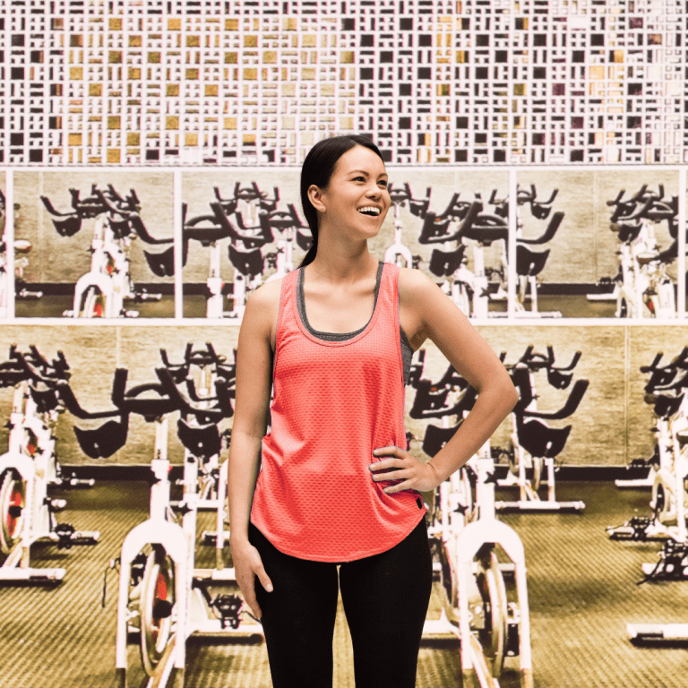 Image of trainer using cycling studio software