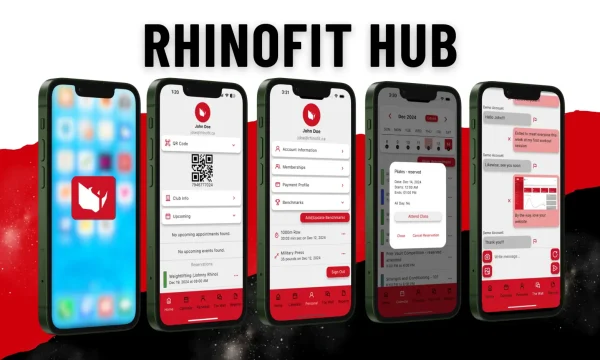 Image of RhinoFit mobile app hub