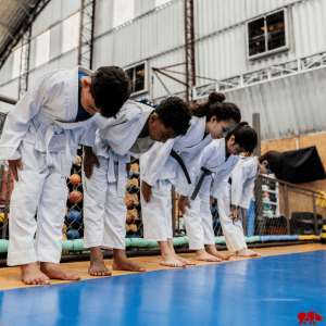 Image of a taekwondo combat gym class where the owner tracks attendance