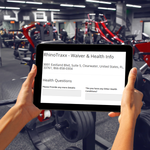 Image of a digital gym waiver