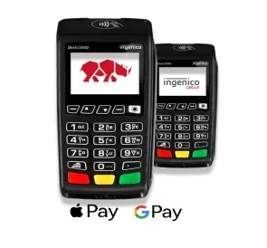EMV Emv terminal for gym software showing an image of swiping credit cards with card present transaction